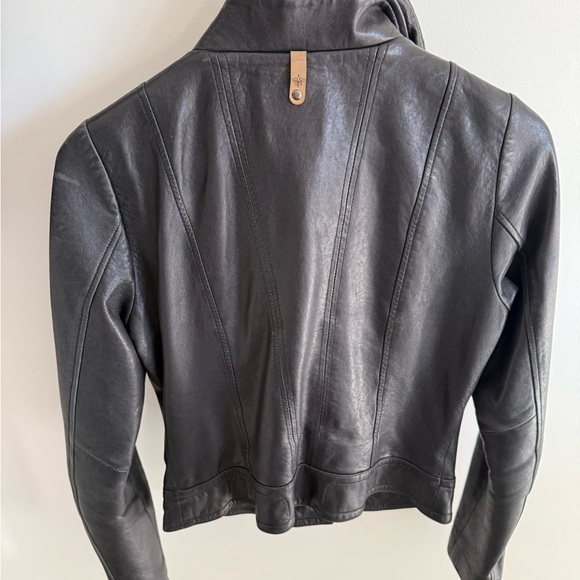 Black Leather Kenya Moto Jacket - Picture 3 of 4